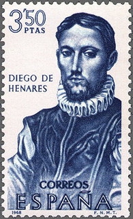ESPAÑA 1968 1892 Sello Nuevo Forjadores de America Diego de Henares c/charnela Espana Spain Espagne Spagna Spanje Spanien 